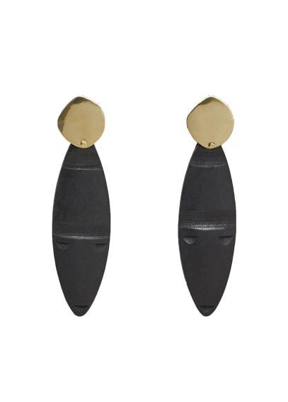Mango Mango Wood Earrings