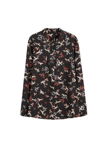 Violeta By Mango Violeta By Mango Birds Print Shirt