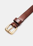 Mango Man Leather Skinny Belt