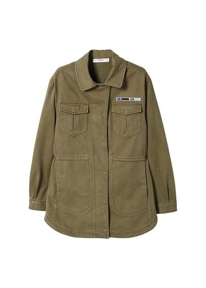 Mango Mango Parka Camouflage Cotton