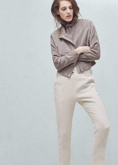 Mango Mango Straight Linen-blend Trousers