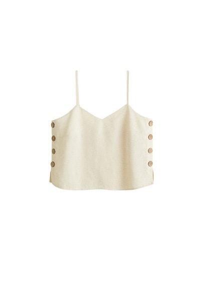 Mango Mango Buttons Cotton Top