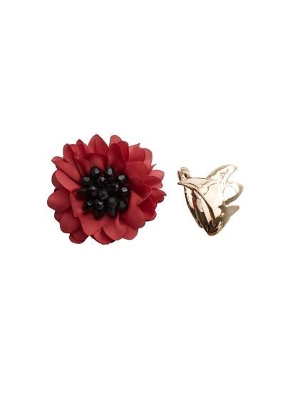 Violeta By Mango Violeta By Mango  Metallic Flower Brooch