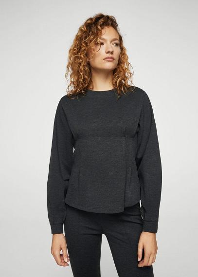 Mango Mango Ruched Detail Sweater