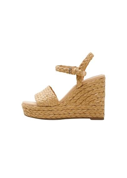 Mango Mango Wedge Braided Sandals