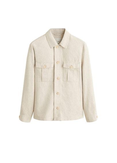 Mango Man Mango Man Pockets Cotton Linen Jacket