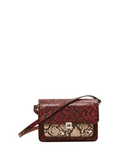Mango Mango Monochrome Snake-effect Bag