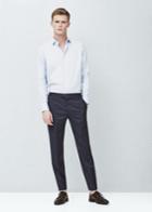 Mango Man Mango Man Slim-fit Tailored Dot-patterned Shirt