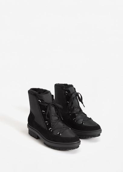 Mango Mango Track Sole Contrast Ankle Boots