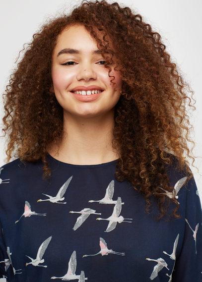 Violeta By Mango Violeta By Mango Sheer Printed Blouse