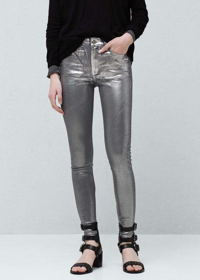 Mango Mango Metallic-effect Skinny Jeans