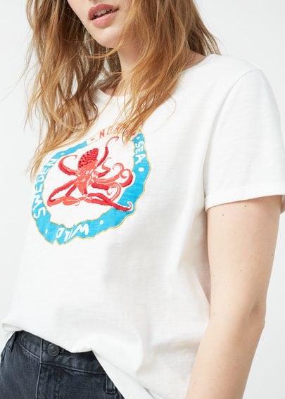 Violeta By Mango Violeta By Mango Embossed Design T Shirt