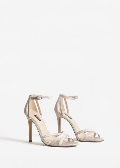 Mango Mango Velvet Strappy Sandal