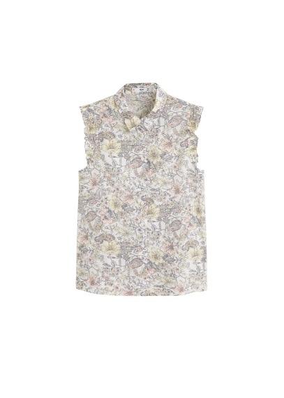 Mango Mango Sleeveless Printed Shirt