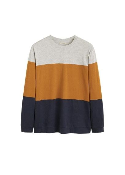 Mango Man Mango Man Contrast Panel T-shirt