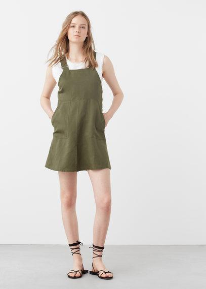 Mango Mango Pockets Pinafore Dress