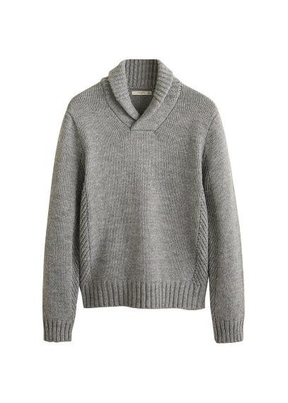 Mango Man Mango Man Camp-collar Knit Sweater