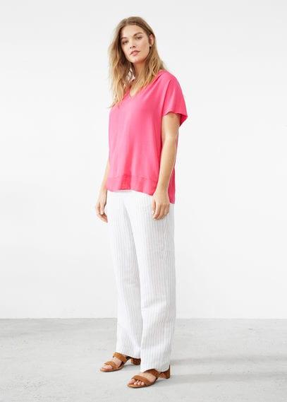 Violeta By Mango Violeta By Mango Contrast Flowy Blouse