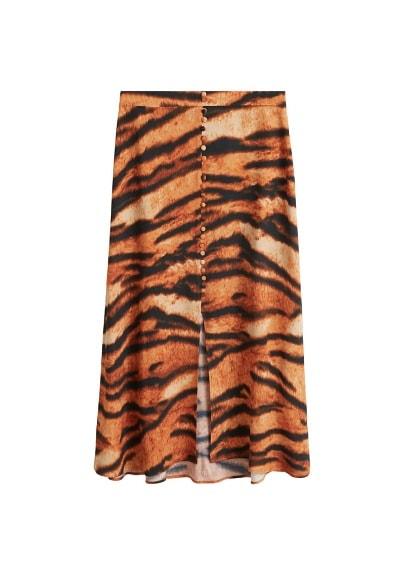 Mango Mango Tiger Print Skirt