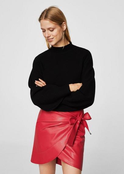 Mango Mango Bow Wrap Skirt