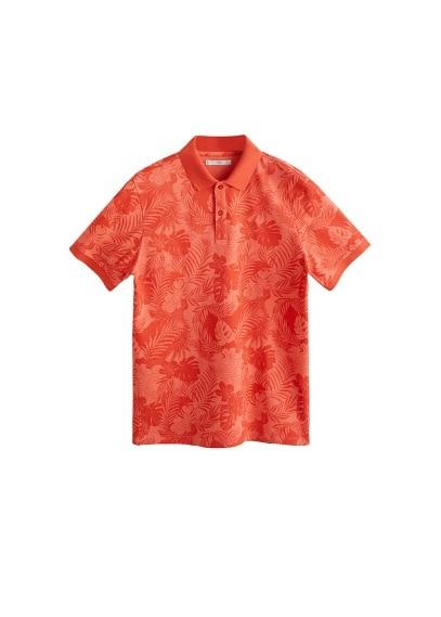 Mango Man Mango Man Hawaiian Print Cotton Polo