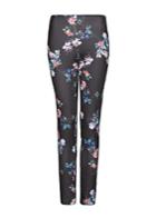 Mango Neoprene-effect Floral Trousers
