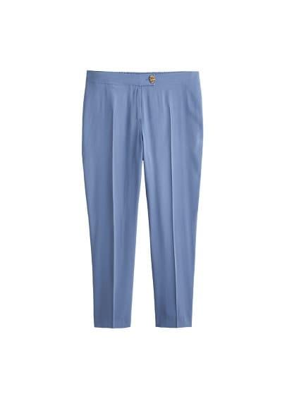 Violeta By Mango Violeta By Mango  Button Straight-fit Trousers
