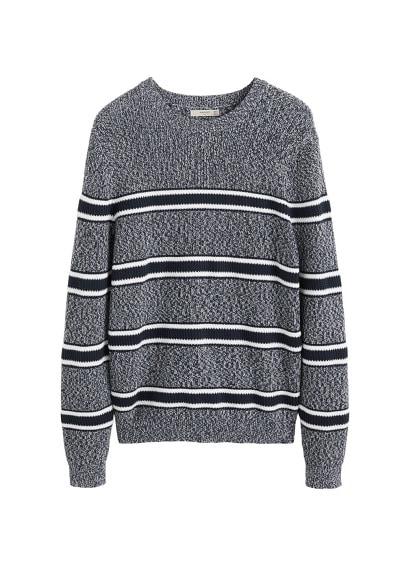 Mango Man Mango Man Flecked Stripes Knit Sweatshirt