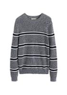 Mango Man Mango Man Flecked Stripes Knit Sweatshirt