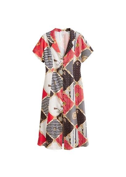 Mango Mango Chain Print Dress