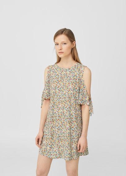 Mango Mango Cold Shoulder Dress
