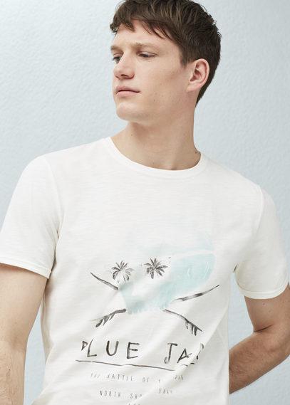 Mango Man Mango Man Printed Cotton-blend T Shirt