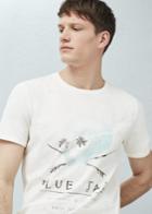 Mango Man Mango Man Printed Cotton-blend T Shirt
