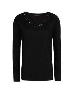 Mango Beaded Cotton-blend Sweater