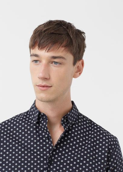 Mango Man Mango Man Slim-fit Circle Print Shirt