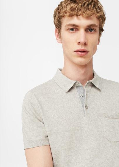 Mango Man Mango Man Knit Cotton Polo Shirt