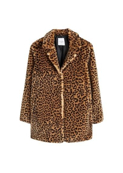 Violeta By Mango Violeta By Mango Animal Print Faux Fur Coat