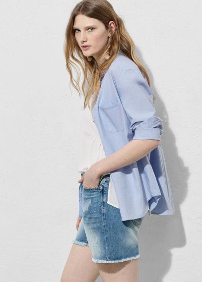 Violeta By Mango Violeta By Mango Light Denim Bermuda Shorts