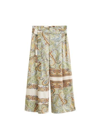 Mango Mango Paisley Culottes Trousers