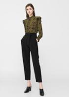 Mango Mango Belted Crepe Trousers