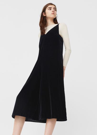 Mango Mango Velvet Crop Jumpsuit