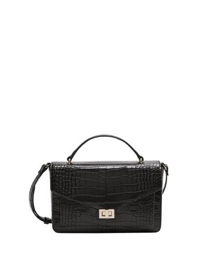 Mango Mango Cross-body Croc-effect Bag