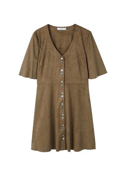 Mango Mango Short Buttoned Dress