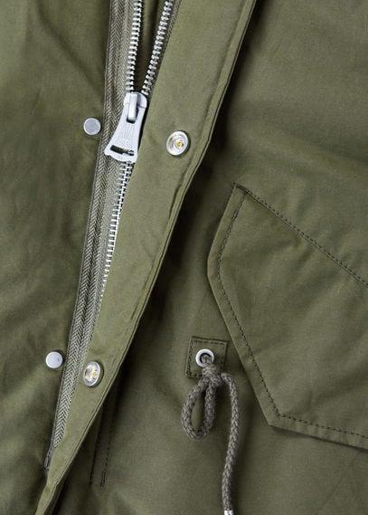 Mango Man Mango Man Faux Shearling-lined Quilted Parka