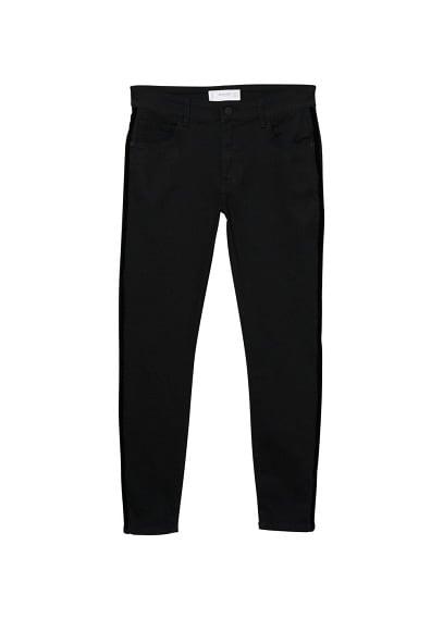 Mango Mango Velvet Trim Skinny Jeans