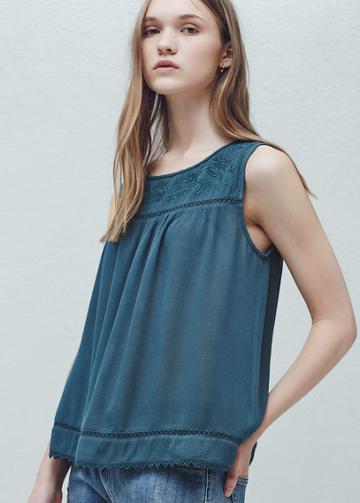 Mango Mango Openwork Trims Top