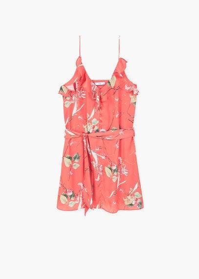 Mango Mango Belt Floral Dress