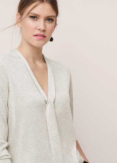 Violeta By Mango Violeta By Mango Bow Collar Jumpsuit