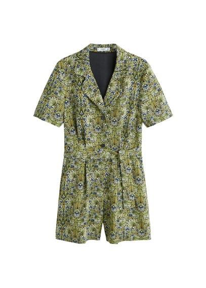 Mango Mango Flower Short Jumpsuit