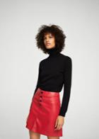 Mango Mango Contrast Buttons Skirt